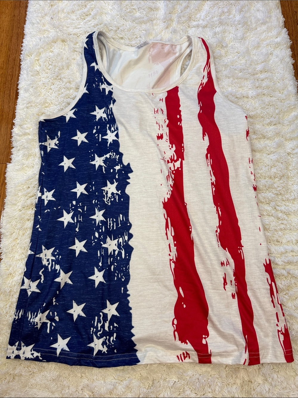 Women’s Americana Muscle Tank Top - Red, White & Blue